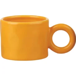 MUG PORCELAINE FILLO JAUNE 35.5CL FINITION MATE 6.1X4X3.2CM
