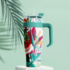 MUG TRANSPORT MIAMI FLEURS TROPICALES 1.2L