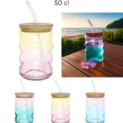 MUG VERRE PAILLE TYE AND DYE 500ML
