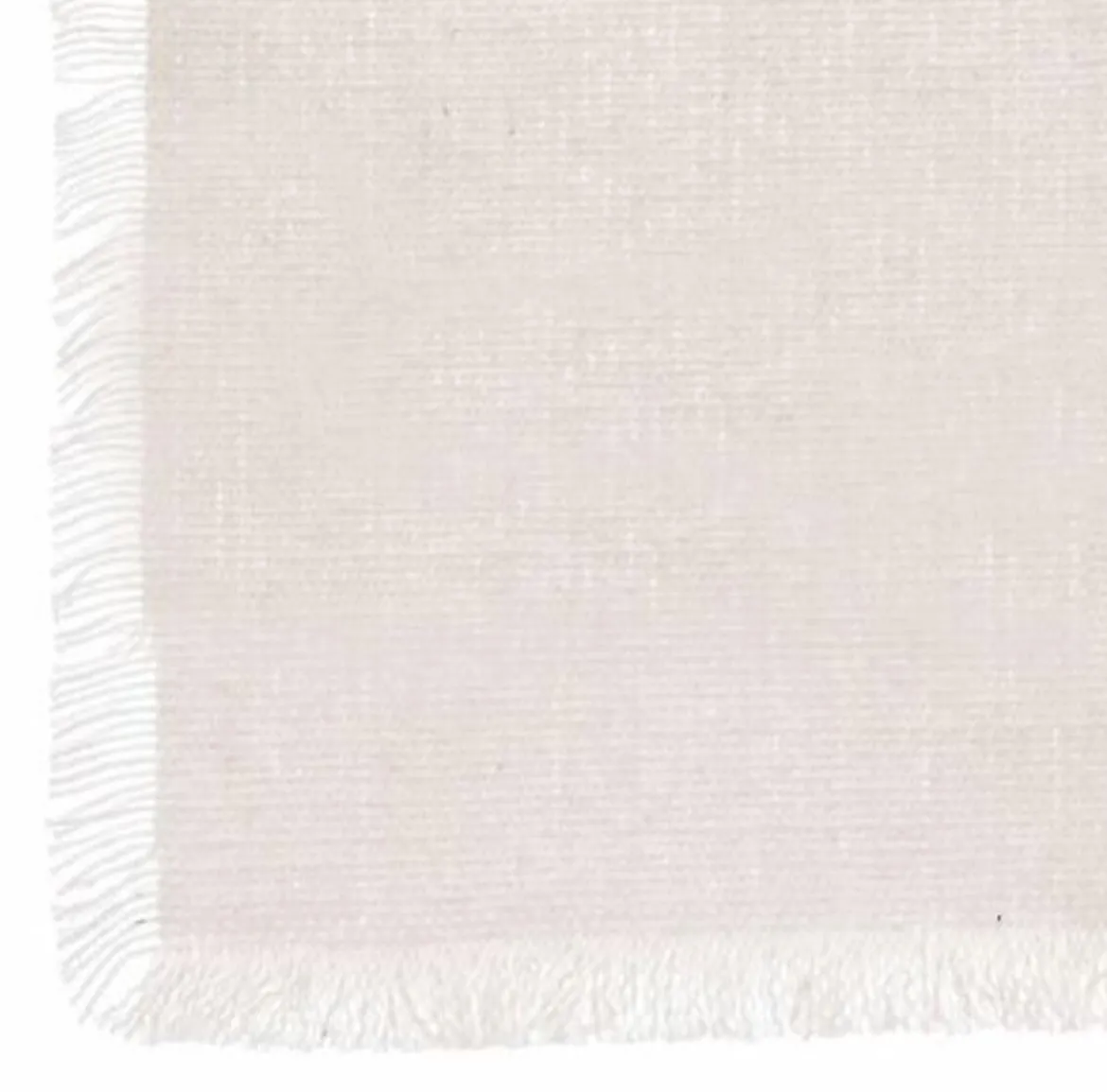 NAPPE COTON FRANGE MAHA BLANC 150X250CM