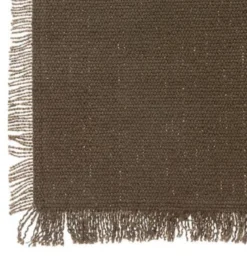 NAPPE COTON FRANGE MAHA KAKI 150X250CM