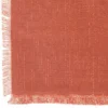 NAPPE COTON FRANGE MAHA TERRACOTTA 150X250CM