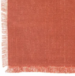 NAPPE COTON FRANGE MAHA TERRACOTTA 150X250CM