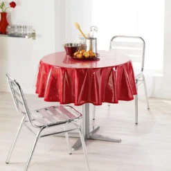 NAPPE CRISTAL RONDE D.180CM PVC UNI TRANSPARENT