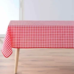 NAPPE RECTANGLE 150X240CM FILS TEINTS VICHY ROUGE