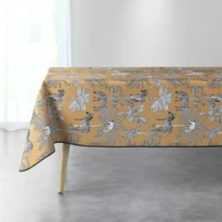 NAPPE RECTANGLE 150X240CM IMPRIME AFRICANA JAUNE