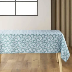 NAPPE RECTANGLE 140X240CM IMPRIMEE MICRO DIVANY EMERAUDE