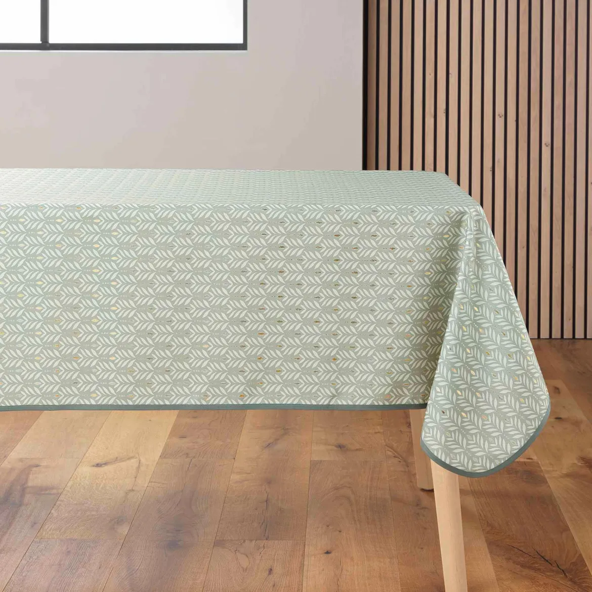 NAPPE RECTANGLE 145X240CM IMPRIME METALLISE PIANA SAUGE