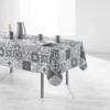 NAPPE RECTANGLE 150X240CM IMPRIME PERSANE GRIS