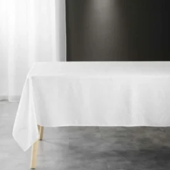 NAPPE RECTANGLE 140X240CM JACQUARD LOLLY BLANC