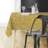 NAPPE RECTANGLE 140X240CM MICROFIBRE IMPRIMEE MINDY JAUNE