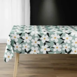 NAPPE RECTANGLE 140X240CM MICROFIBRE IMPRIMEE DARCY SAUGE