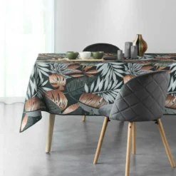 NAPPE RECTANGLE 150X240 CM POLYESTER IMPRIME ALIANOR KAKI