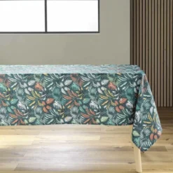NAPPE RECTANGLE 145X240CM POLYESTER IMPRIME STYLIS BLEU