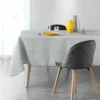 NAPPE RECTANGLE 150X240 CM POLYESTER IMPRIME ARTCHIC BLANC