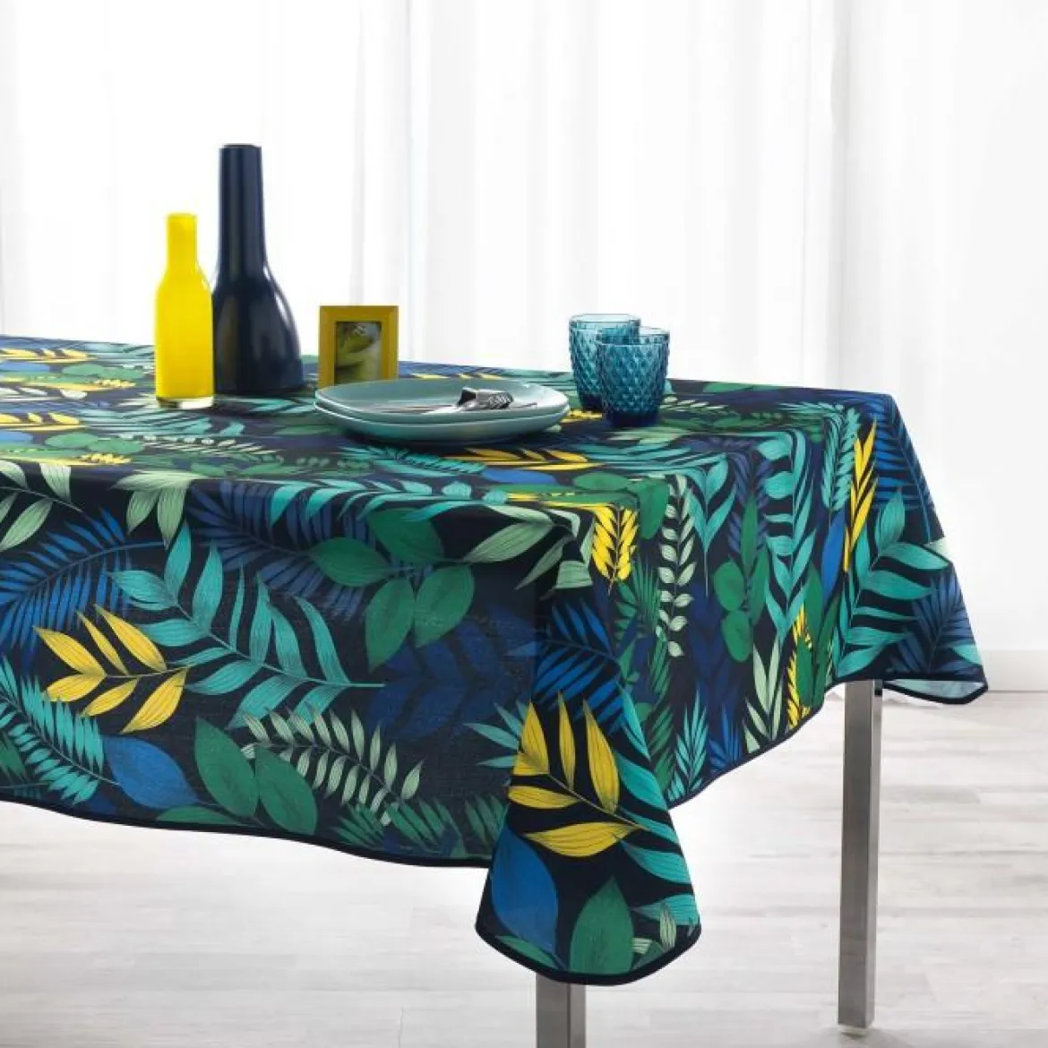 NAPPE RECTANGLE 150X240 CM POLYESTER IMPRIME PALMA MARINE