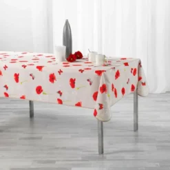 NAPPE RECTANGLE 150X240 CM POLYESTER IMP SWEET POPPY