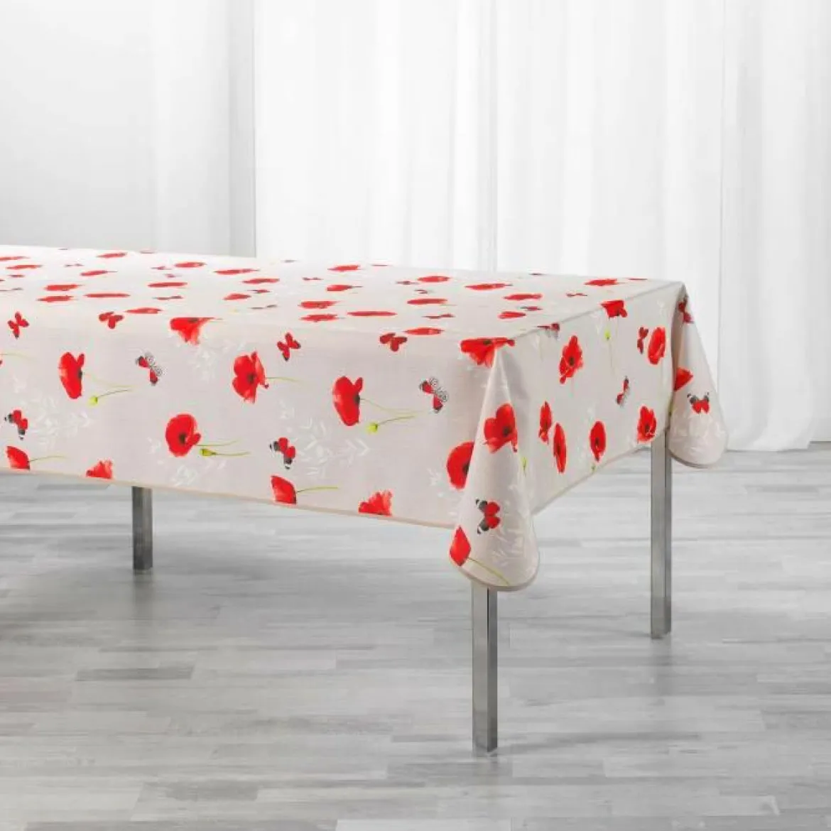 NAPPE RECTANGLE 150X240 CM POLYESTER IMP SWEET POPPY