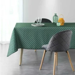NAPPE RECTANGLE 150X240 CM POLYESTER IMPRIME ARTCHIC VERT