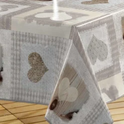 NAPPE RECTANGLE 140X240CM PVC IMPRIME COSY COEUR