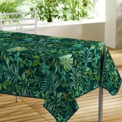 NAPPE RECTANGLE 140X240 CM PVC IMP SOUS BOIS VERT