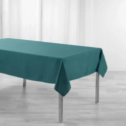 NAPPE RECTANGLE 140X250CM UNI ENDUIT NEWTON EMERAUDE