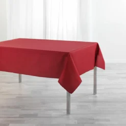 NAPPE RECTANGLE 140X250 CM UNI ENDUIT NEWTON CARMIN