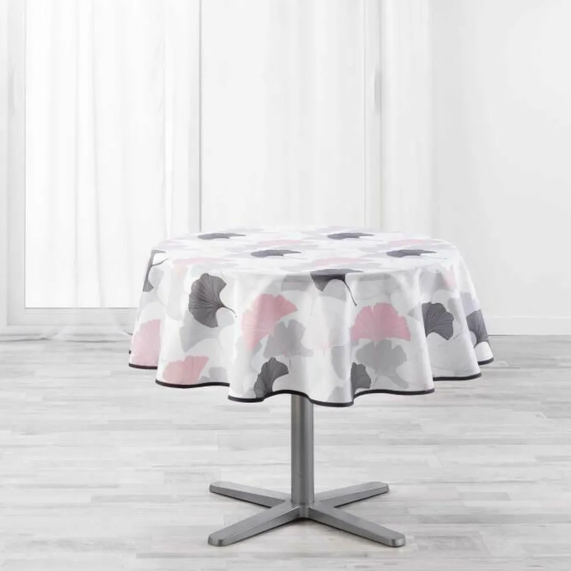 NAPPE RONDE 180CM COQUETTERIE ROSE