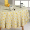NAPPE RONDE 160CM CYCAS JAUNE