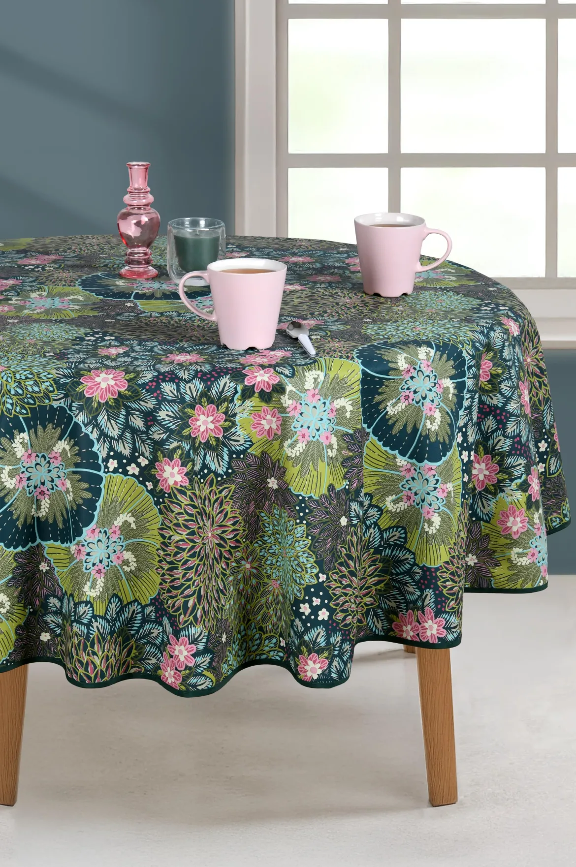 NAPPE RONDE 160CM GUZMAN PETROLE