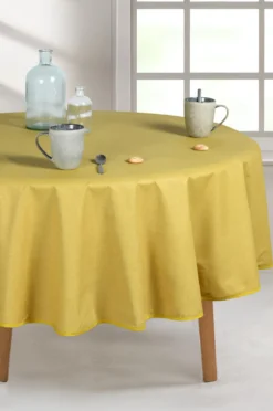 NAPPE RONDE 160CM LOUVAIN CAMEL