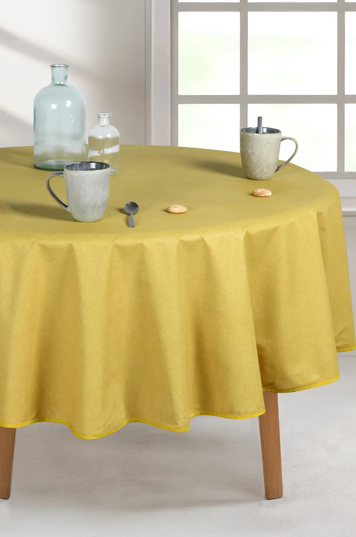 NAPPE RONDE 160CM LOUVAIN CAMEL