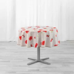 NAPPE RONDE 180 CM POLYESTER IMP SWEET POPPY