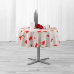 NAPPE RONDE 180 CM POLYESTER IMP SWEET POPPY