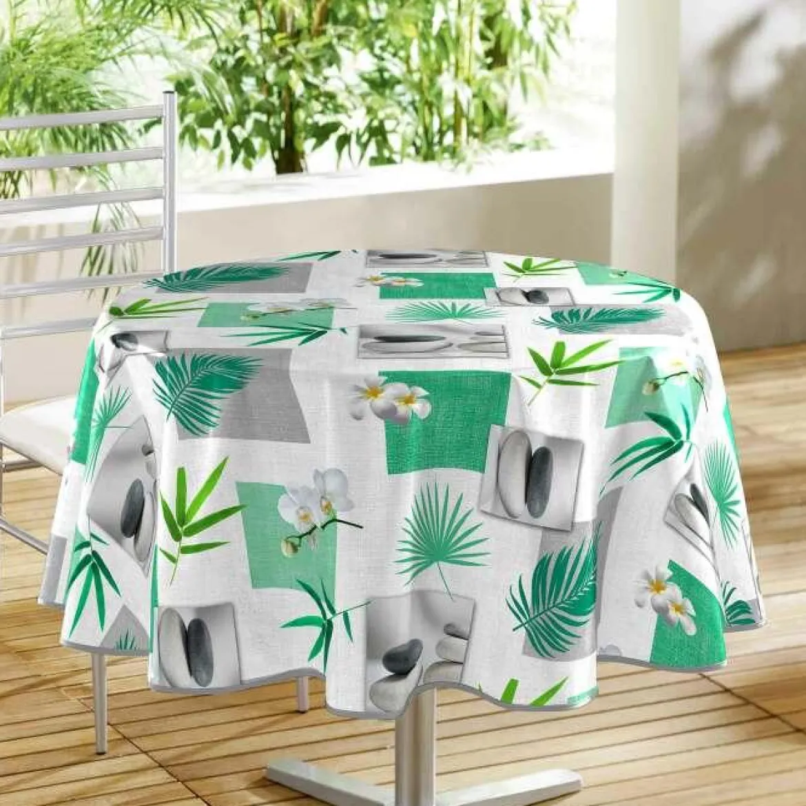 NAPPE RONDE 160CM PVC IMPRIME FLISS