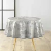 NAPPE RONDE 0 160CM PVC IMPRIME METALLISE COCONUT GRIS
