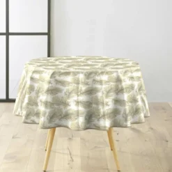 NAPPE RONDE 0 160CM PVC IMPRIME METALLISE PLUMINA