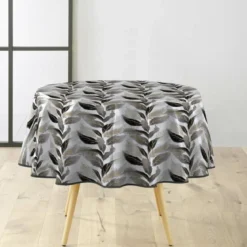 NAPPE RONDE 0 160CM PVC IMPRIME METALLISE ORALIA