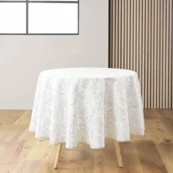 NAPPE RONDE D.180CM IMPRIME METALLISE LEYA