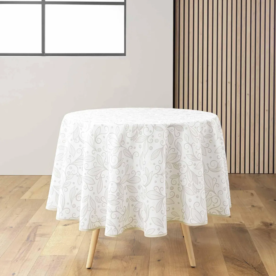 NAPPE RONDE D.180CM IMPRIME METALLISE LEYA