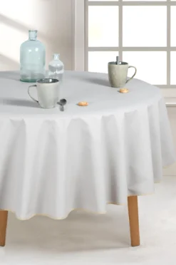 NAPPE RONDE D 160CM LOUVAIN ECRU