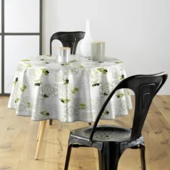 NAPPE RONDE D.160CM PVC IMPRIME ANDALOUSIE