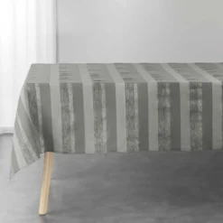 NAPPE 140X240 CM COTON METALLISE ELDORA GRIS ARGENT