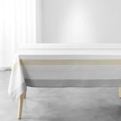 NAPPE 140X240CM COTON POLYESTER TISSE TEINT ILIADE