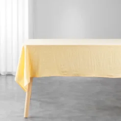 NAPPE 140X240CM MICROFIBRE UNIE LAVEE SUZY JAUNE