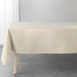 NAPPE 140X240 CM POLYESTER UNI METALLISE SILVERY LIN OR