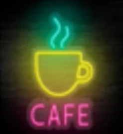 NEON LED MURAL CAFE 23.5X35CM