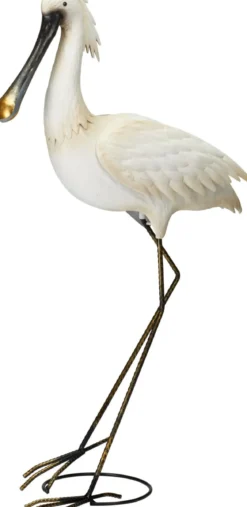 OISEAU SPATULE BLANCHE METAL 42X16X73.5CM