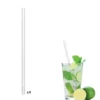 PAILLE TRANSPARENTE EN VERRE X4 AVEC GOUPILLON