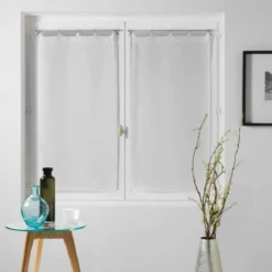 PAIRE DROITE ANNEAUX 2X60X160CM MILZA BLANC